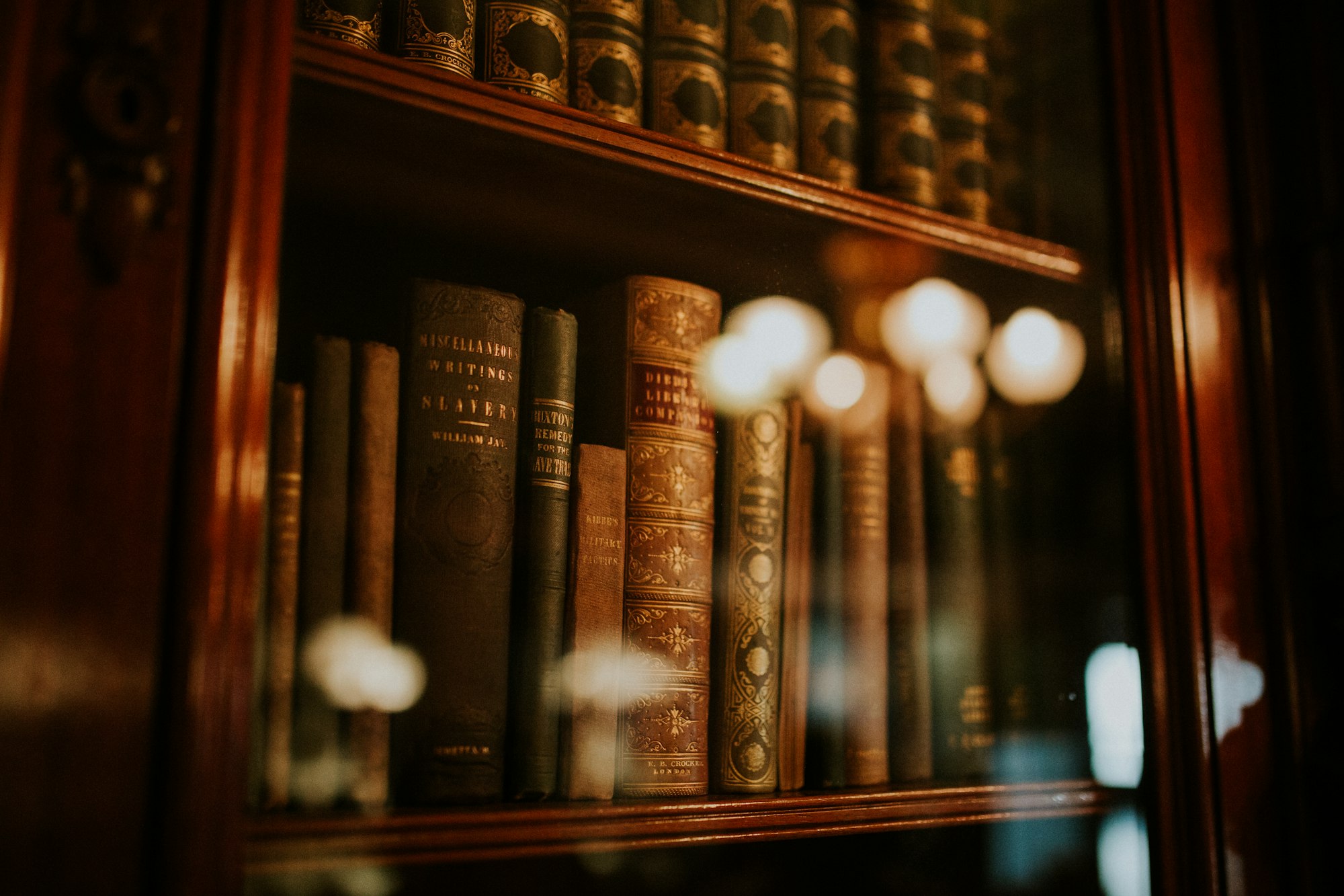 Bound volumes in warm light